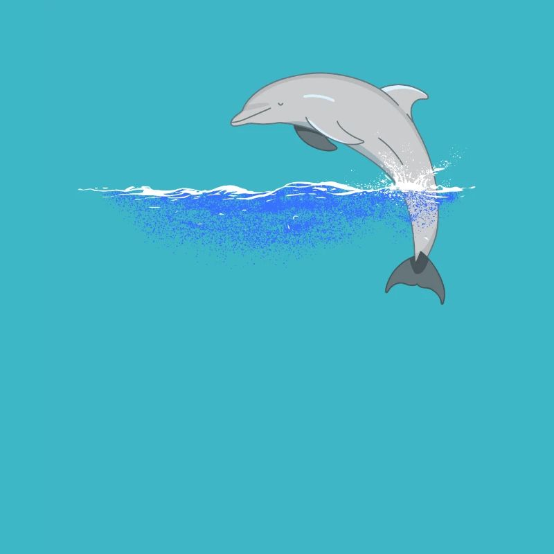 Conception de dauphins sautant