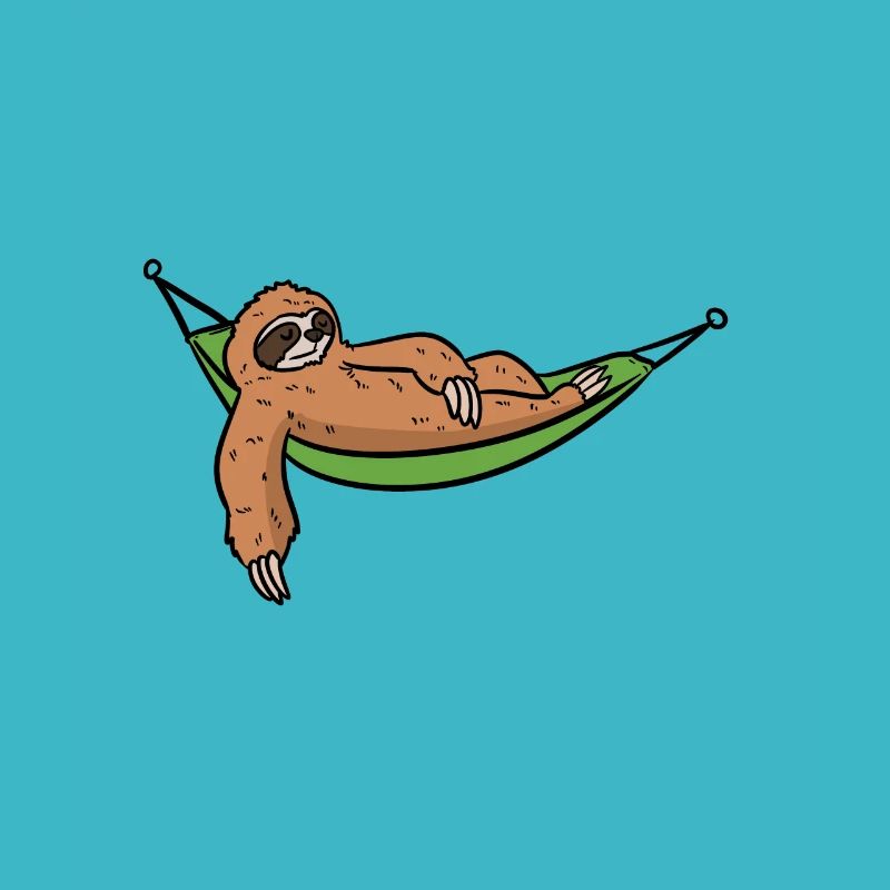 Sloth hammock vacation sleeping