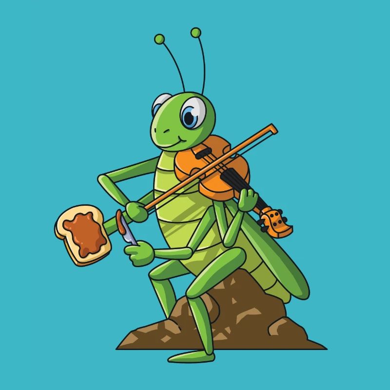Violin cricket violin player multitasking bread