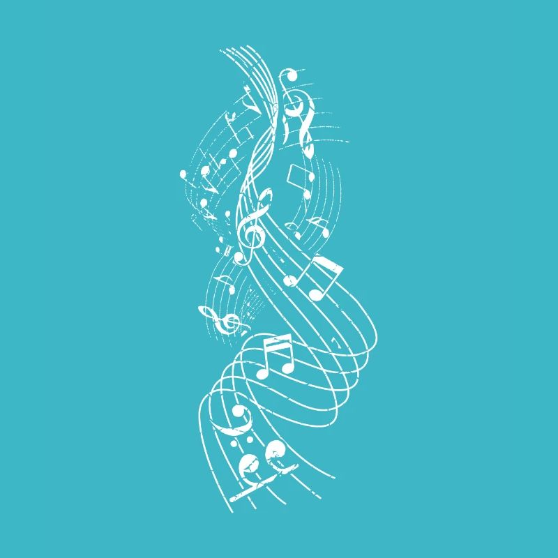 Cadeau d'artiste de musique de tourbillon de notes