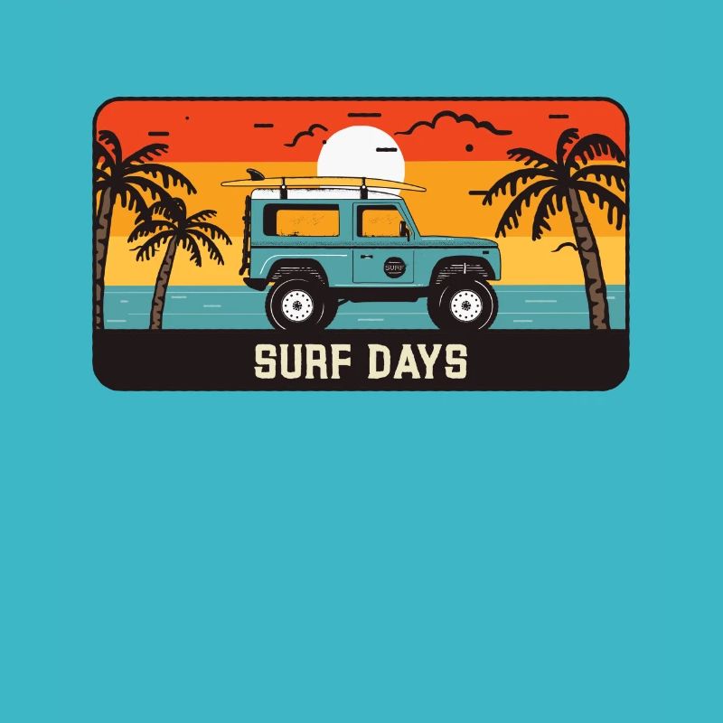 Retro Sunset Surf days