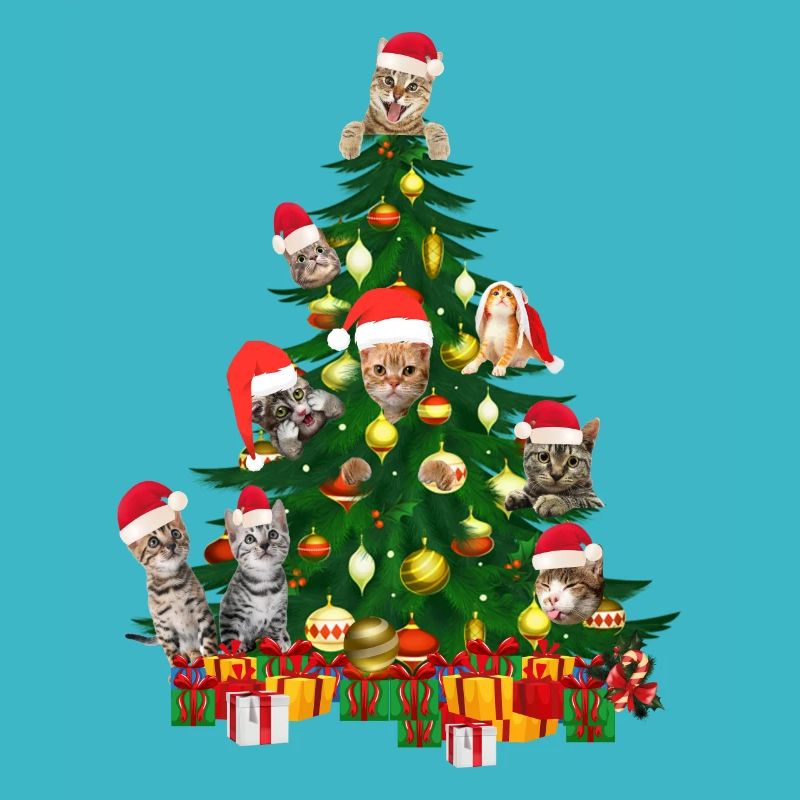 Katzenbaum Katze Weihnachtsbaum