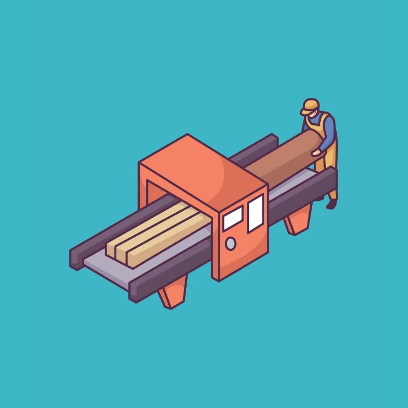 Machine de scierie motorisée