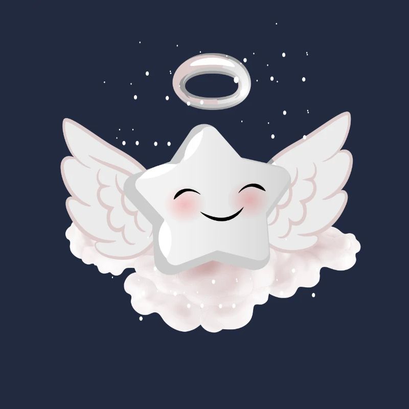 White star with wings