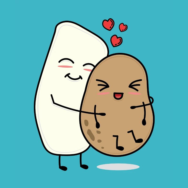 Marzipan hugs potato gift idea
