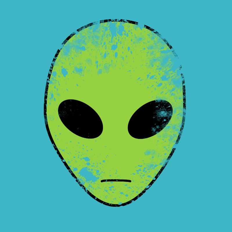 Grüner Alienkopf
