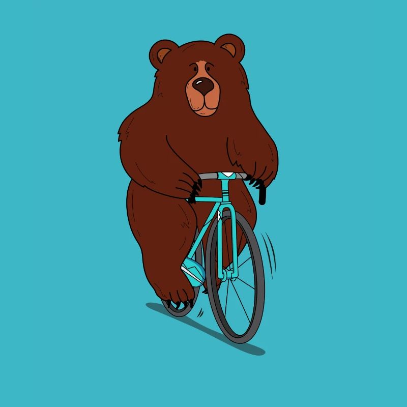 Bear on a bike