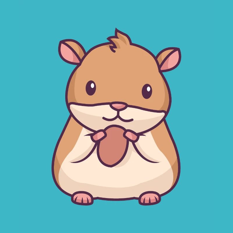 Hamster avec une noix