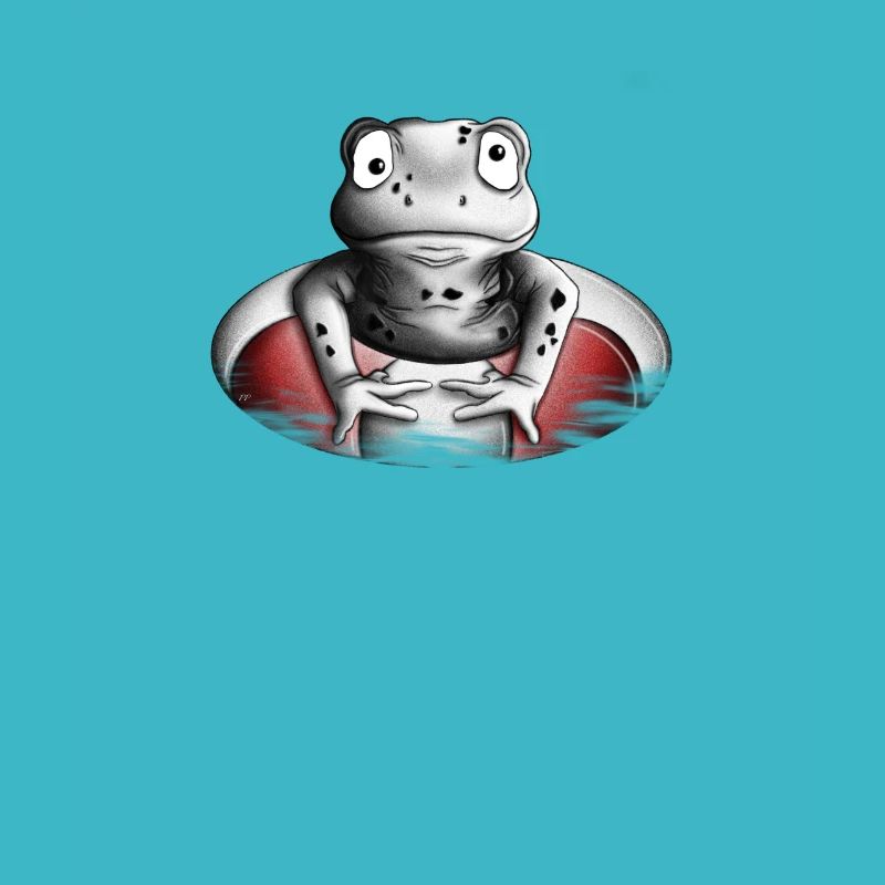 Frosch mit Schwimmring