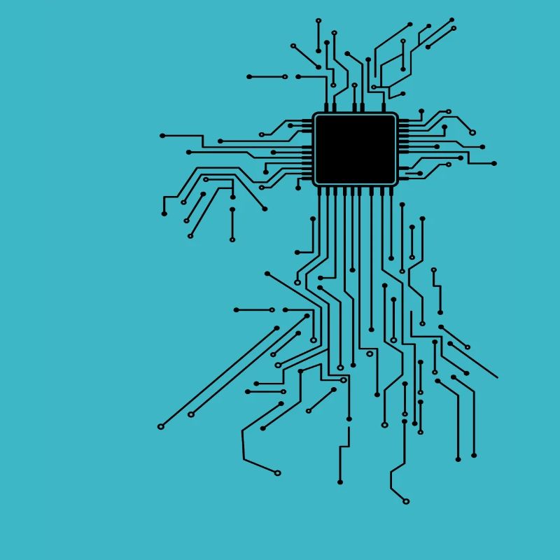 PROCESSEUR Technologie Nerd Programmeur de puce d’ordinateur