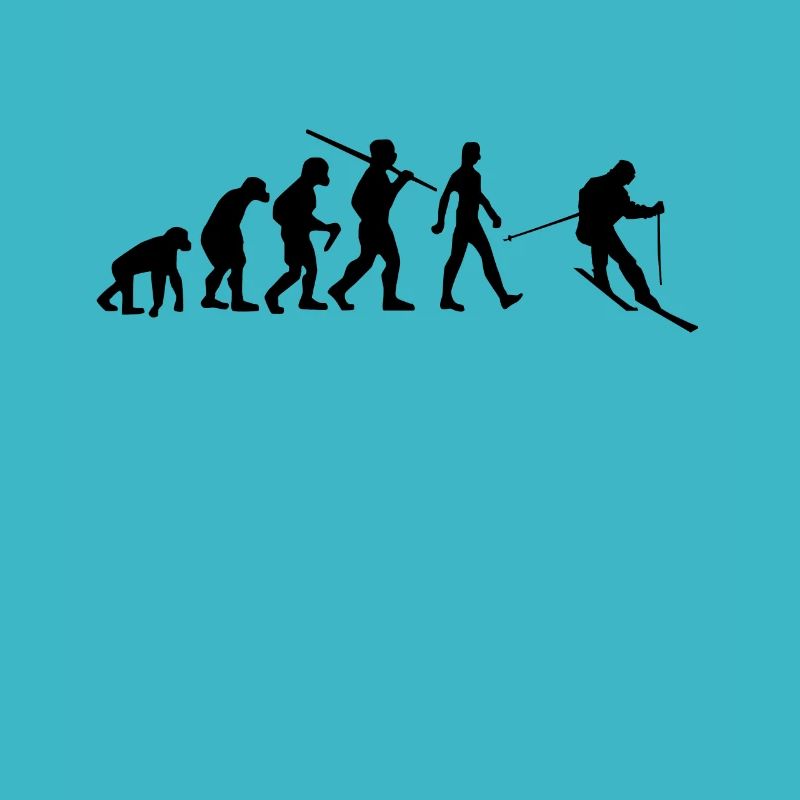 Skifahrer Evolution Skie