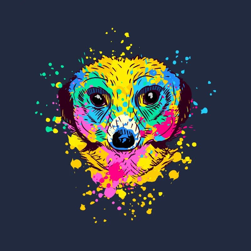 Meerkat bunt - Muttertag Vatertagsgeschenk