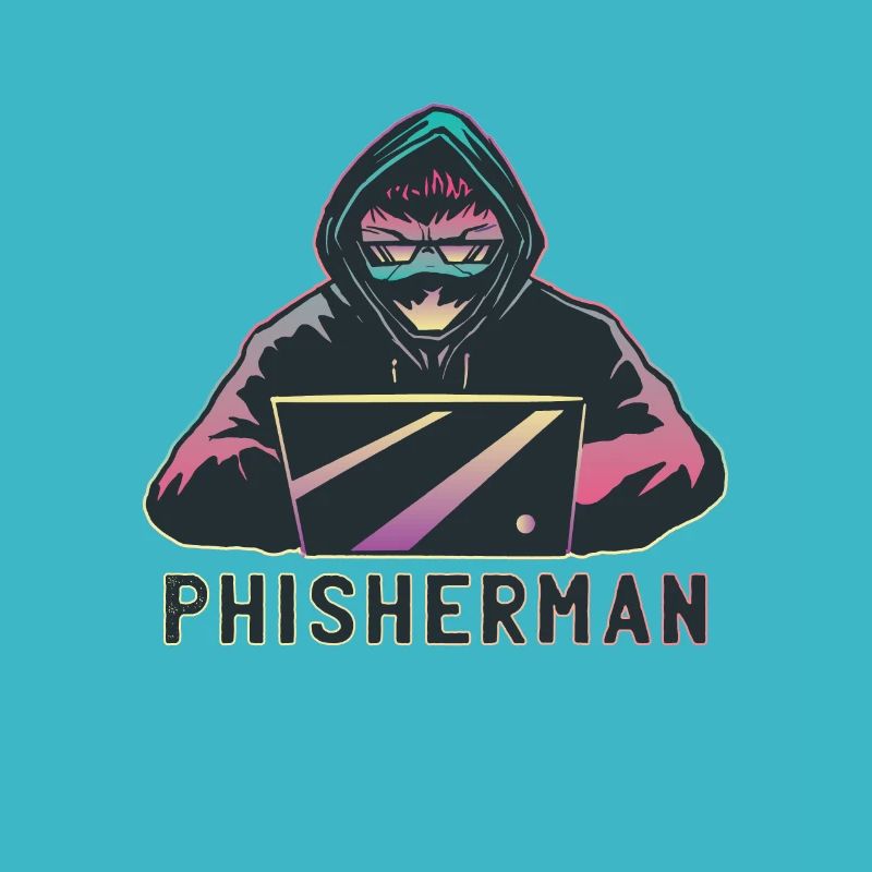 Hacker Phisherman Phishing Design as a Gift