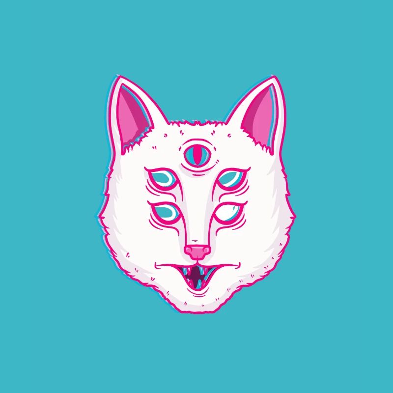 Glitch Cat Shining cat with eyes