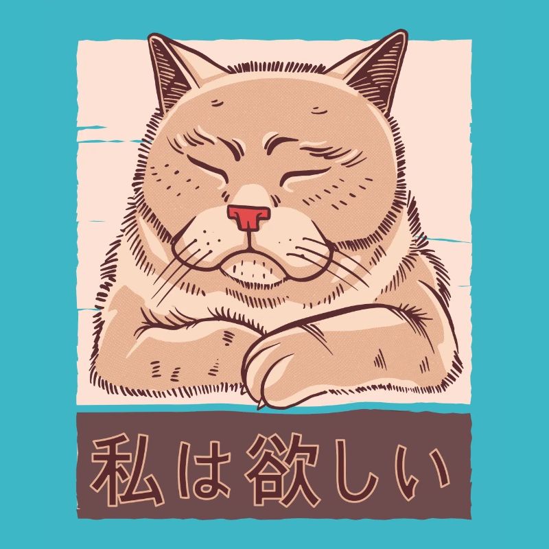 Tired Japanese Cat