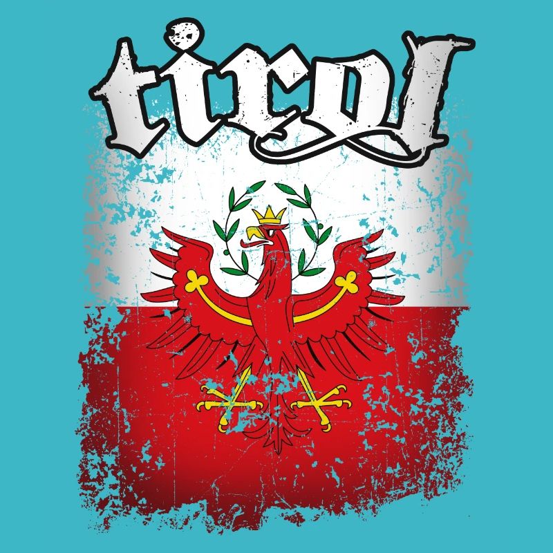 Tyrol flag retro Tyrolean eagle coat of arms