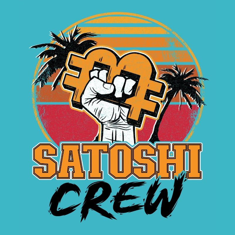 Satoshi Crew Vintage Cryptocurrency BTC Bitcoin