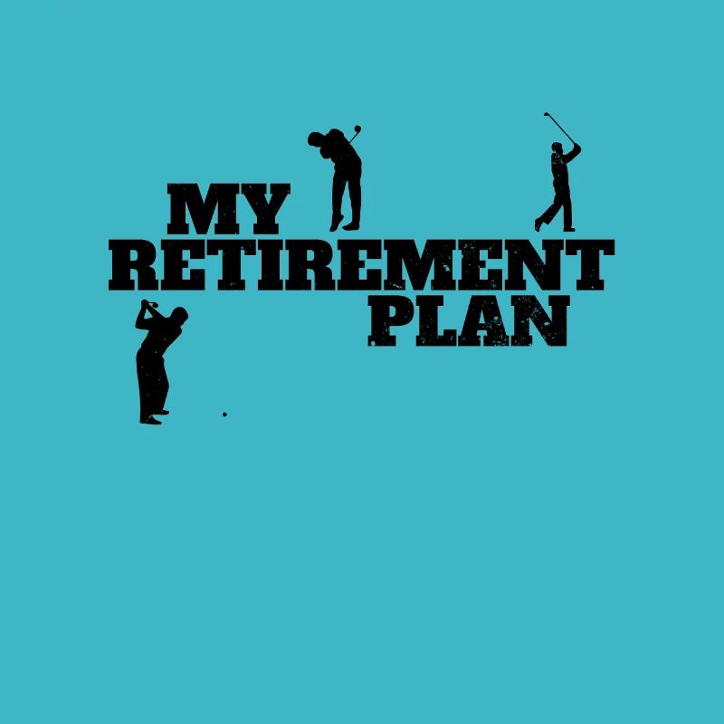 Mens Funny Golf Graphic - Mon plan de retraite
