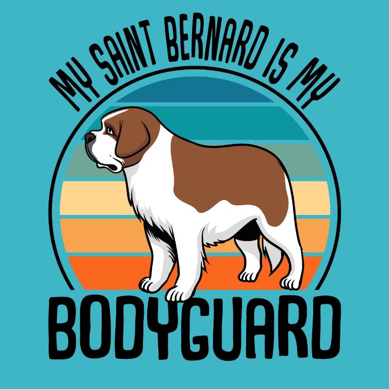 Mon Saint Bernard est mon chien garde du corps Saint-Bernard