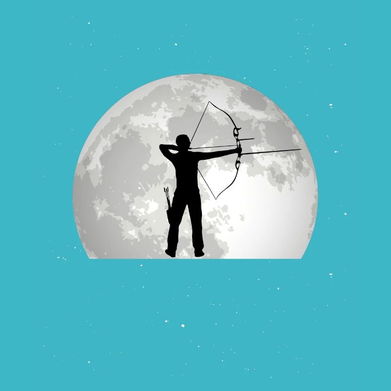 Arc-en-ciel Lune Flèche et arc