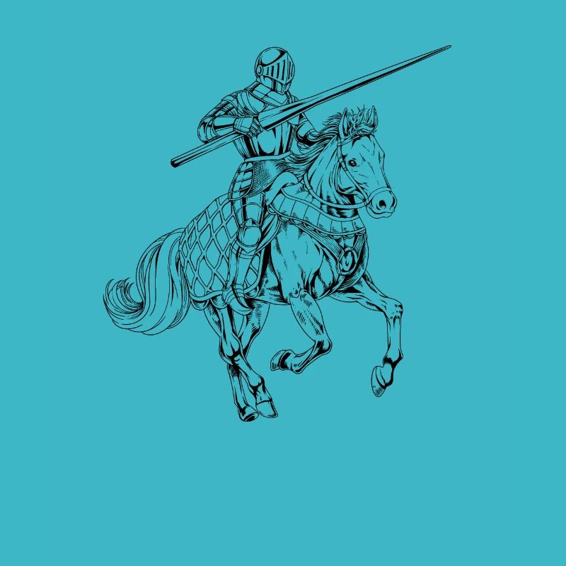 Chevalier médiéval à cheval - Tjosten