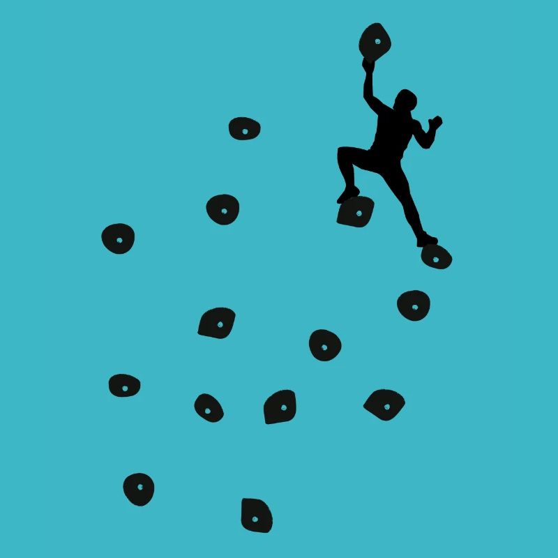 Bouldern Klettern Schwarze Boulder Griffe Mann