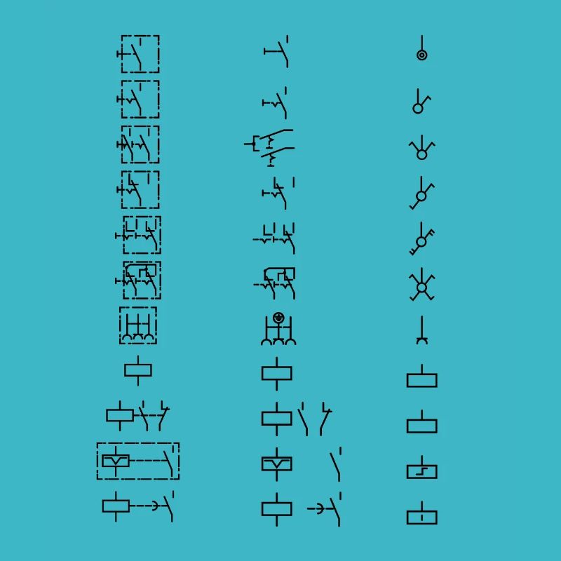 Symboles électriques - Interrupteurs