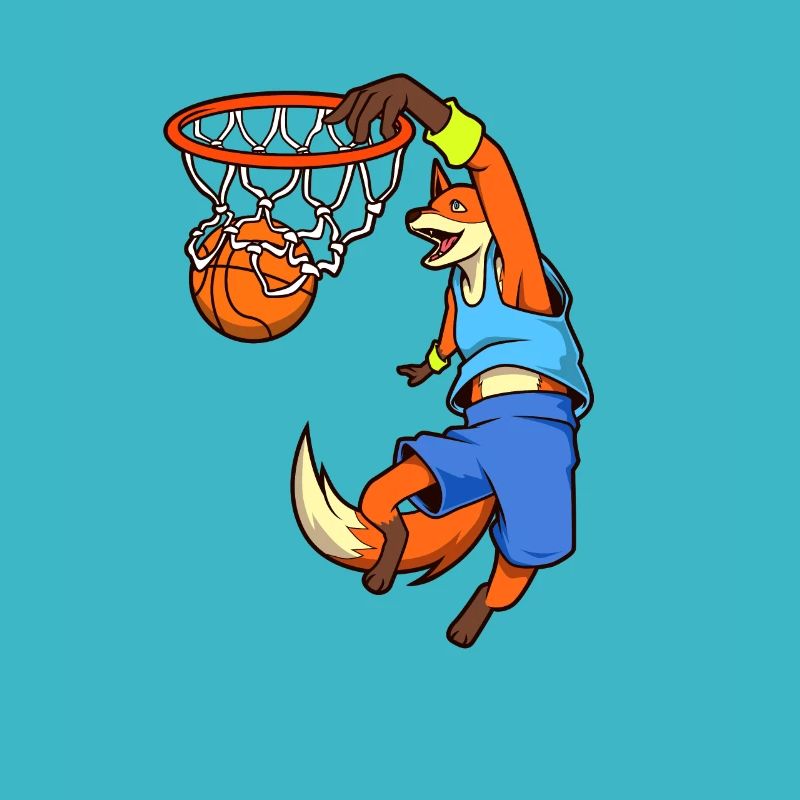 Comic Fuchs joue au basket-ball
