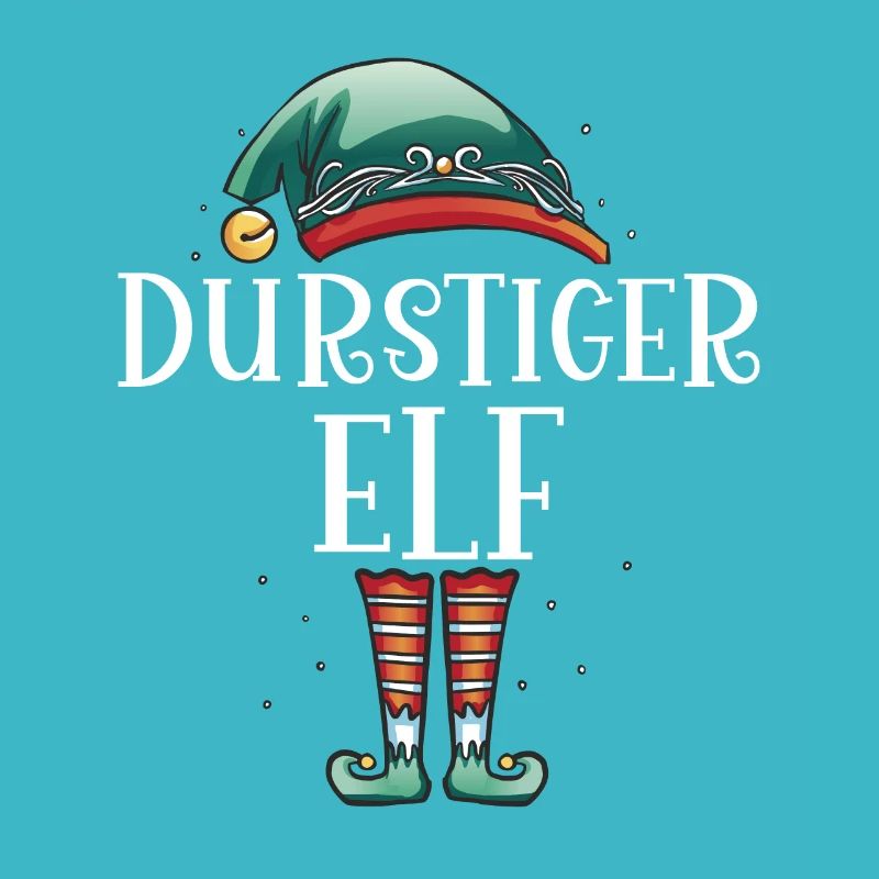 Weihnachten Partnerkostüm Durstige Elf Elfe Elfen