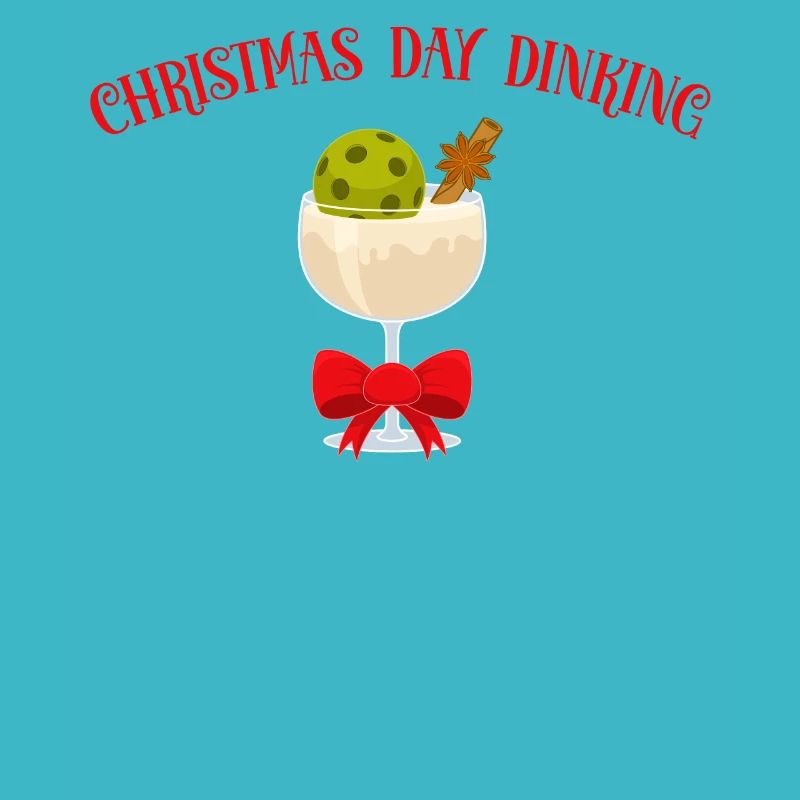 Jour Dinking Eggnog Glass Pickleball Noël
