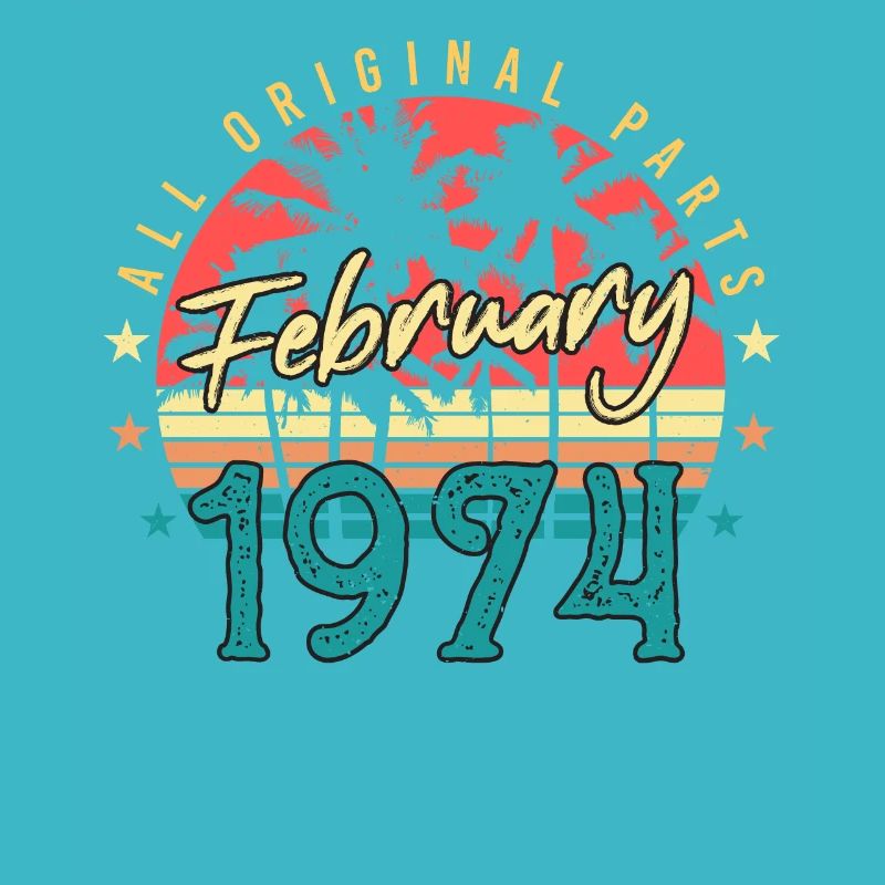 Février 1974 Retro Original