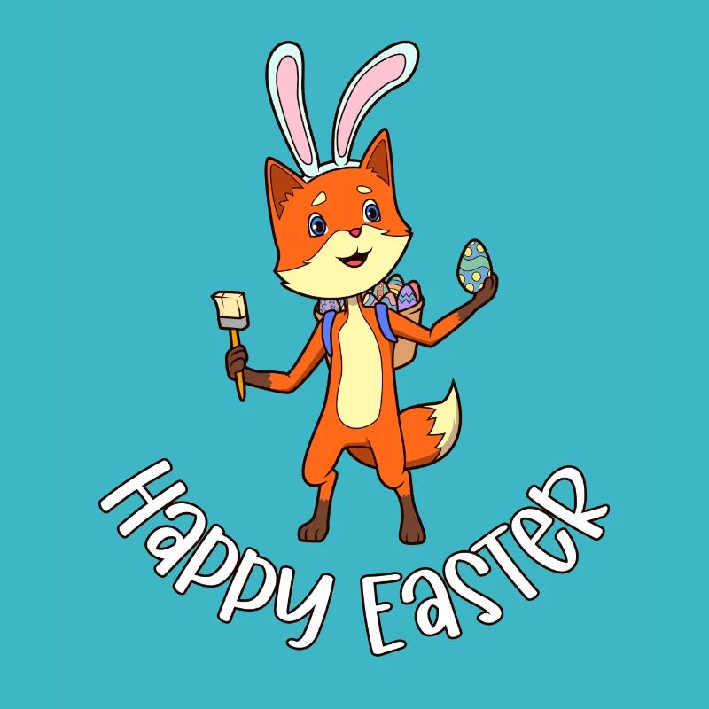 Fuchs mit Hasenohren - Frohe Ostern