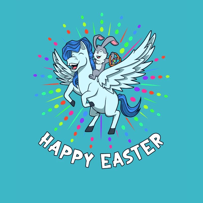 Easter rides on Pegasus - Happy Easter