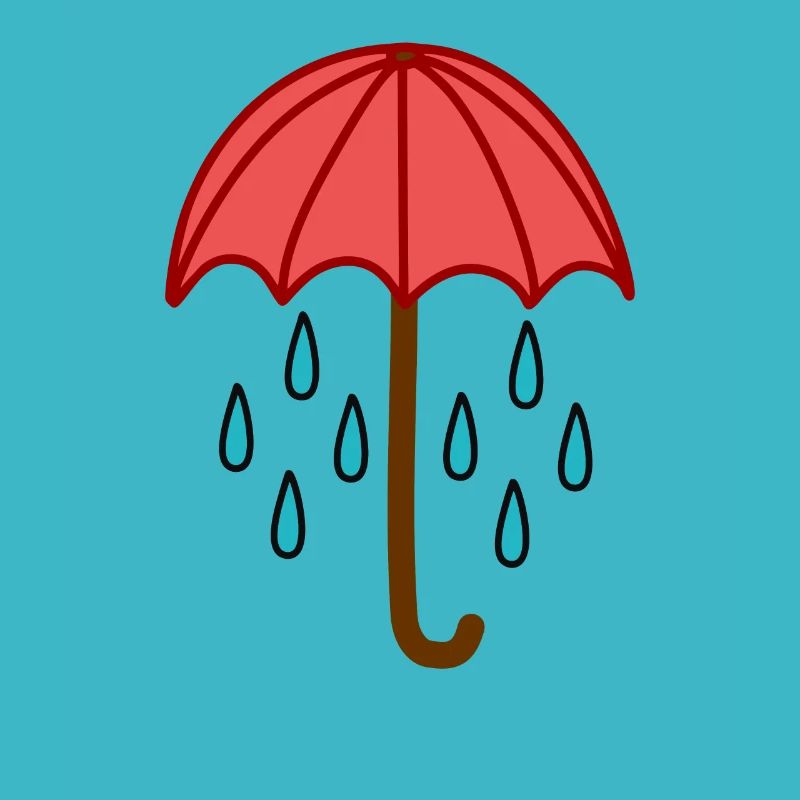 Raindrops under the umbrella