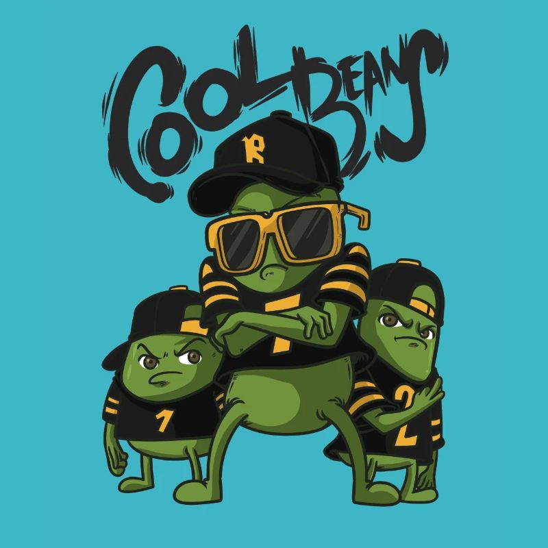 Cool Beans Rapper Crew Trio drôle