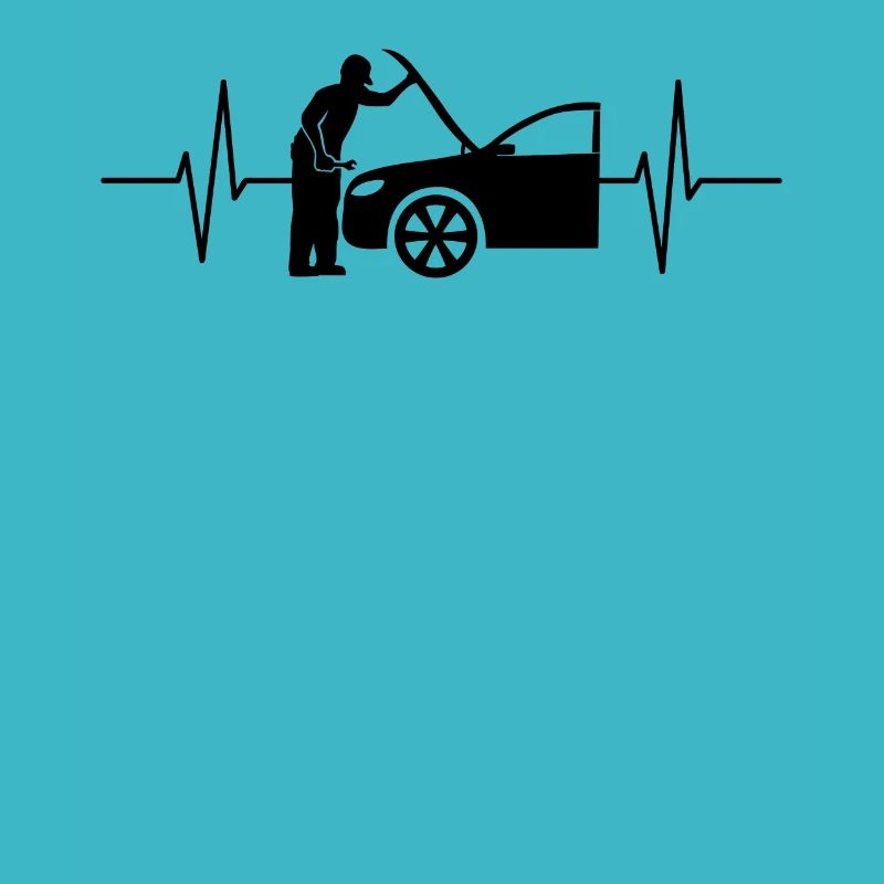 Vehicle Construction Mechanic ECG Line Gift