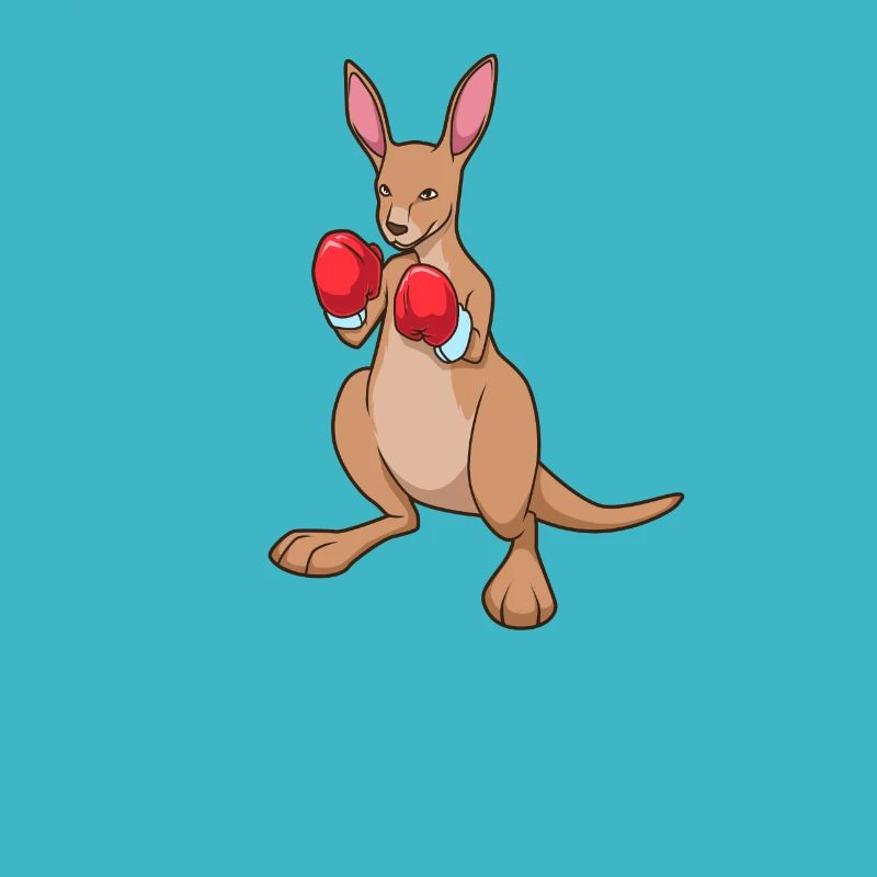 Mit Boxhandschuhen - Cartoon Känguru Boxer