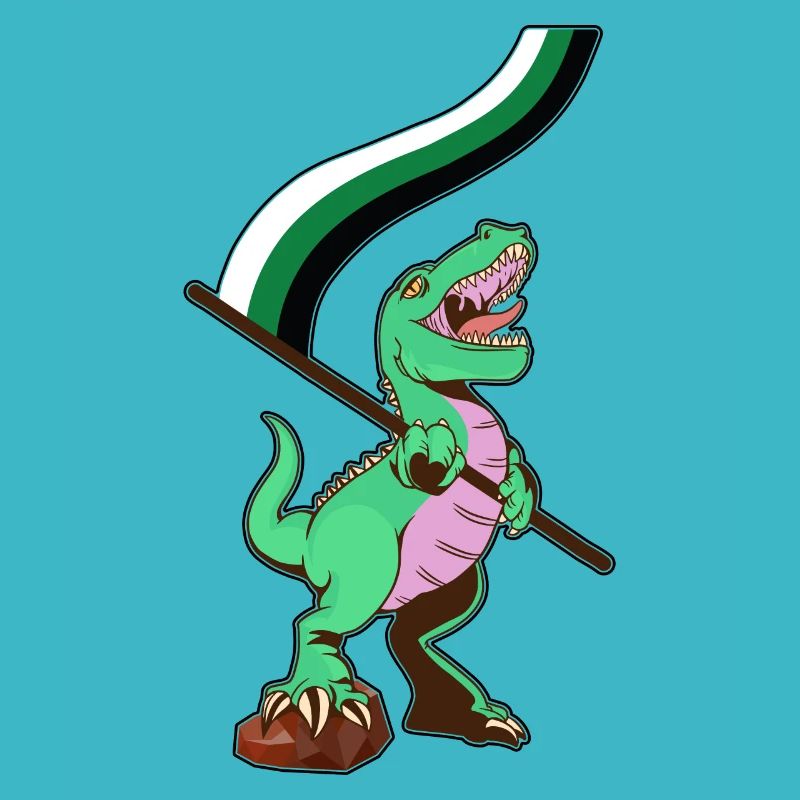 LGBTQ Flag - Dinosaur Neutrois