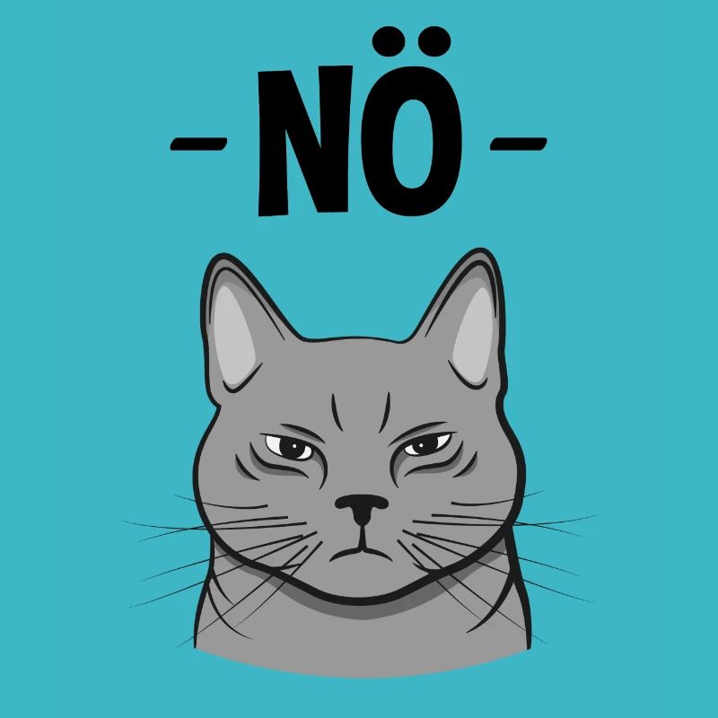 Böse Katze Nö Lustiger Spruch Geschenk