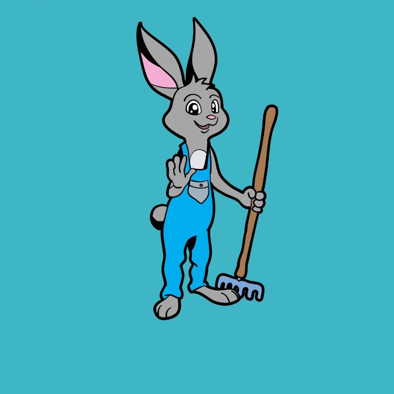 Gerne im Garten -Gärtner Hase