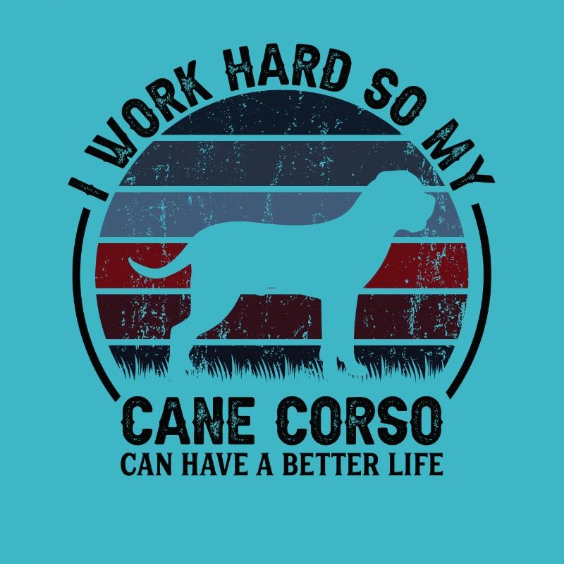 Work Hard - Retro Cane Corso