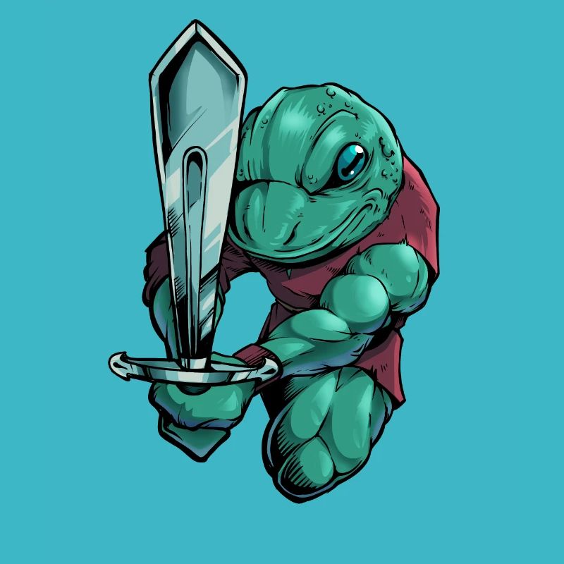 En armure avec épée longue - Grenouille