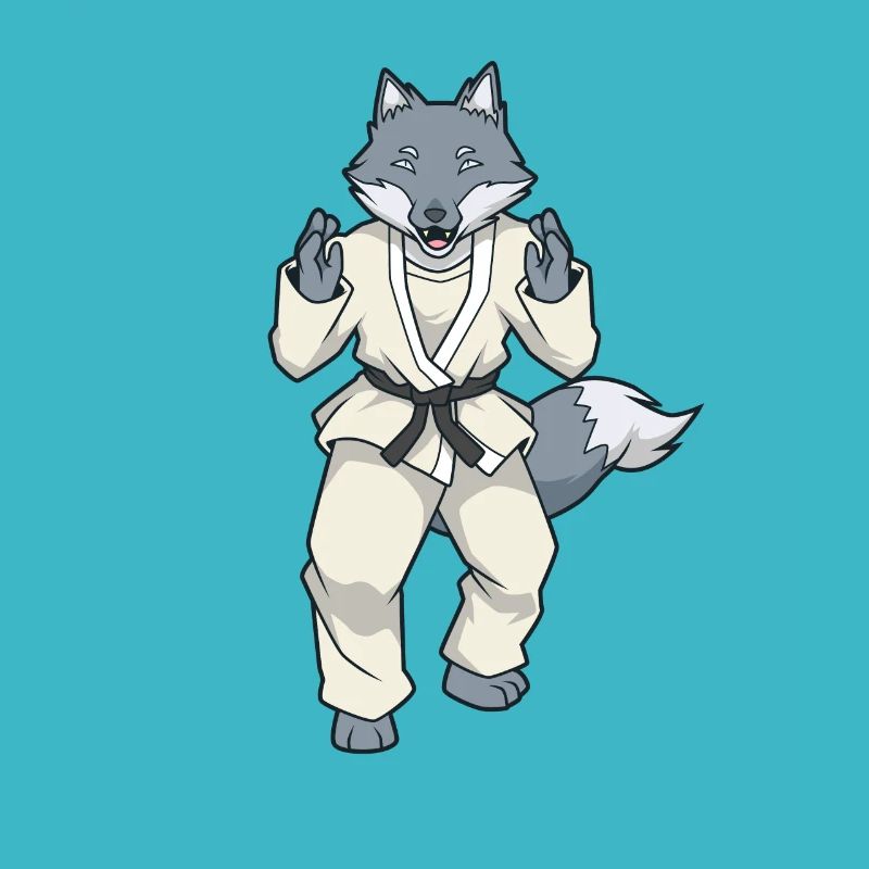 Comic Wolf fait du judo