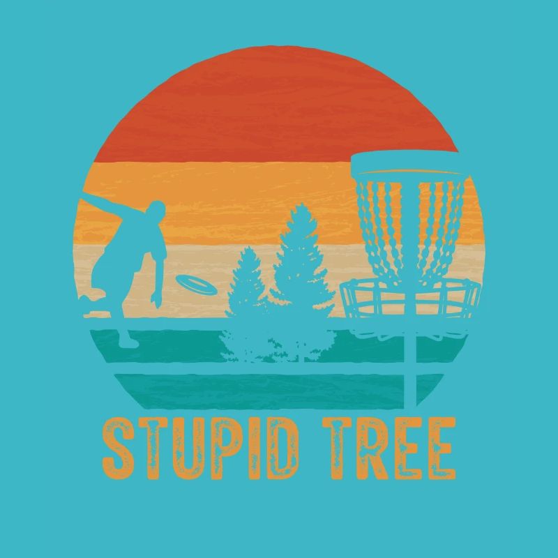 Dummes Baum-disc-golf-weinlese-entscheidendes