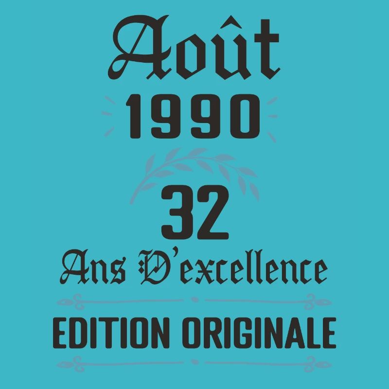 32 ans anniversaire aout 1990