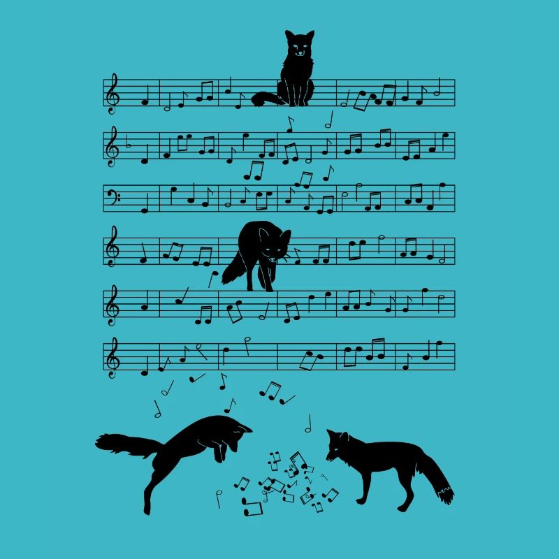 Fuchs Musik Noten Geschenk