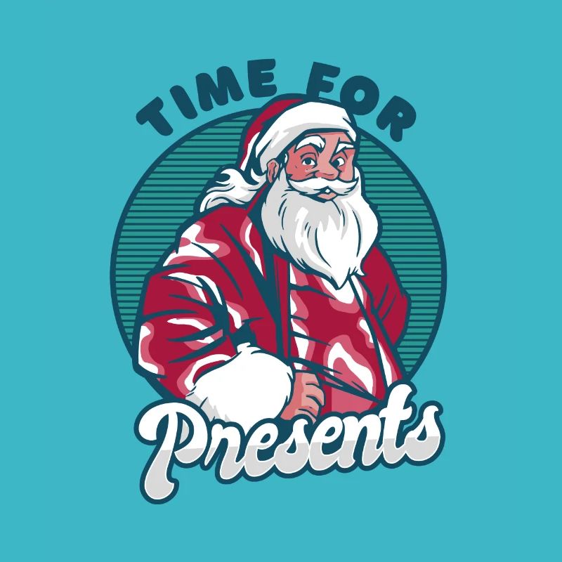 Time for presents funny santa vintage