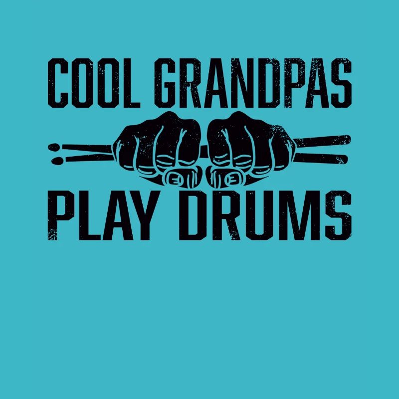 Cool Grandpas Play Drums Funny Gift For Drummer