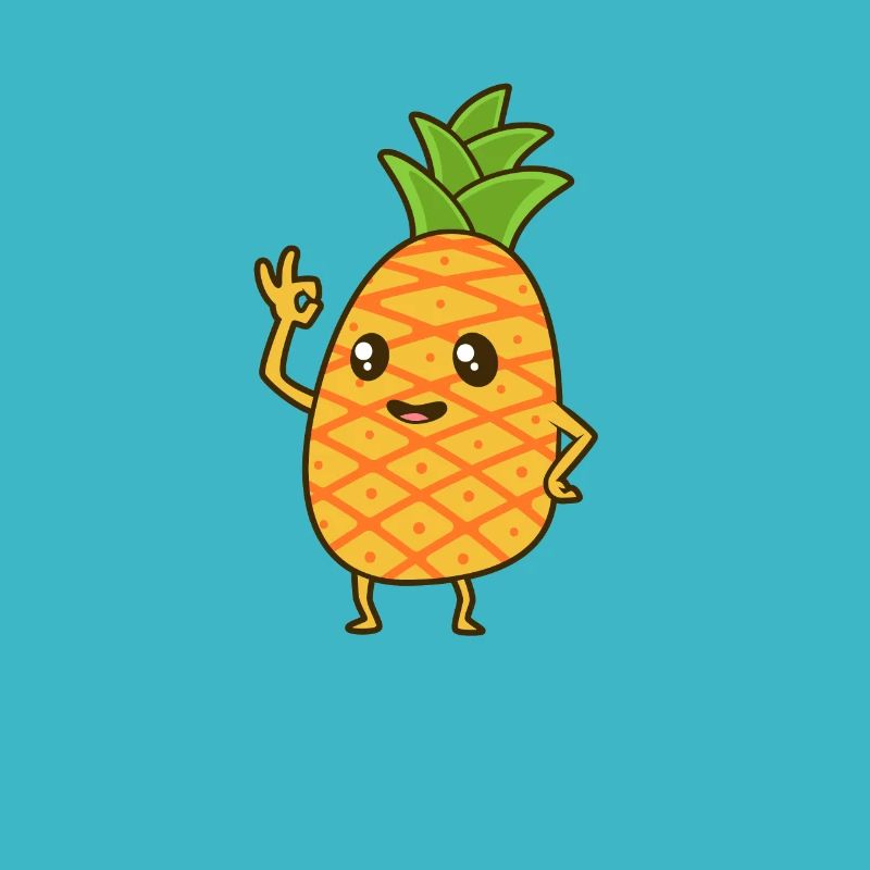 Kawaii Comic Pineapple