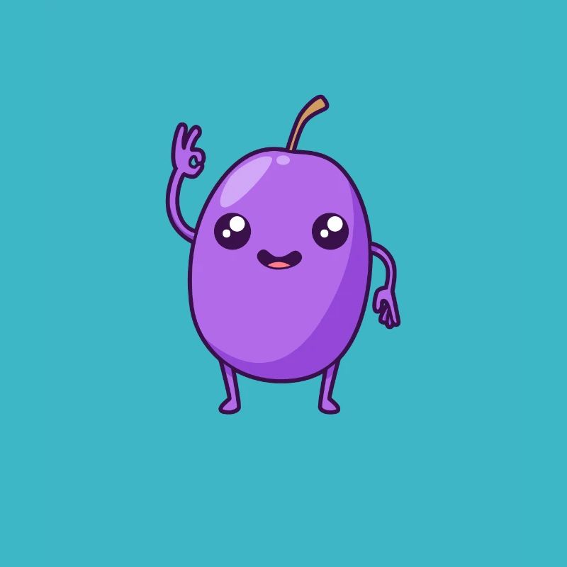 Kawaii Comic Grape